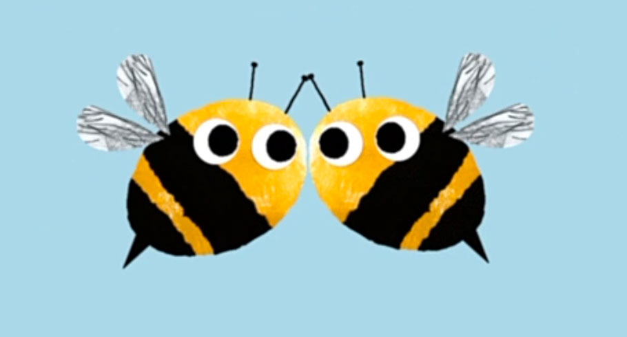 bijenfilm twee bijen